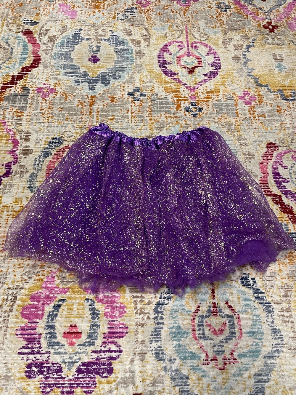 Purple tulle tutu with gold accents